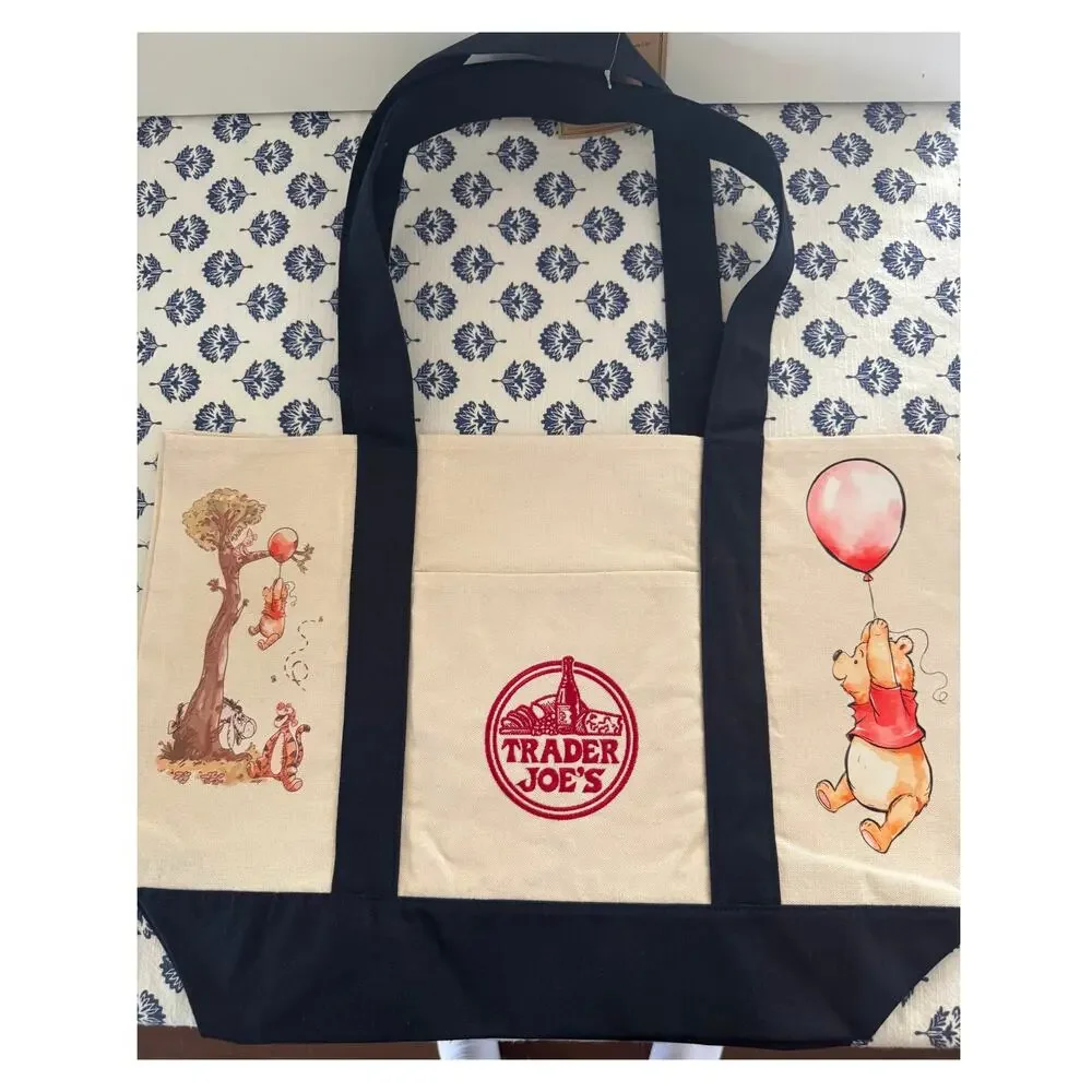 Disney Winnie Pooh Tigger Eeyore Piglet Large Custom Made Trader Joes Mini Tote